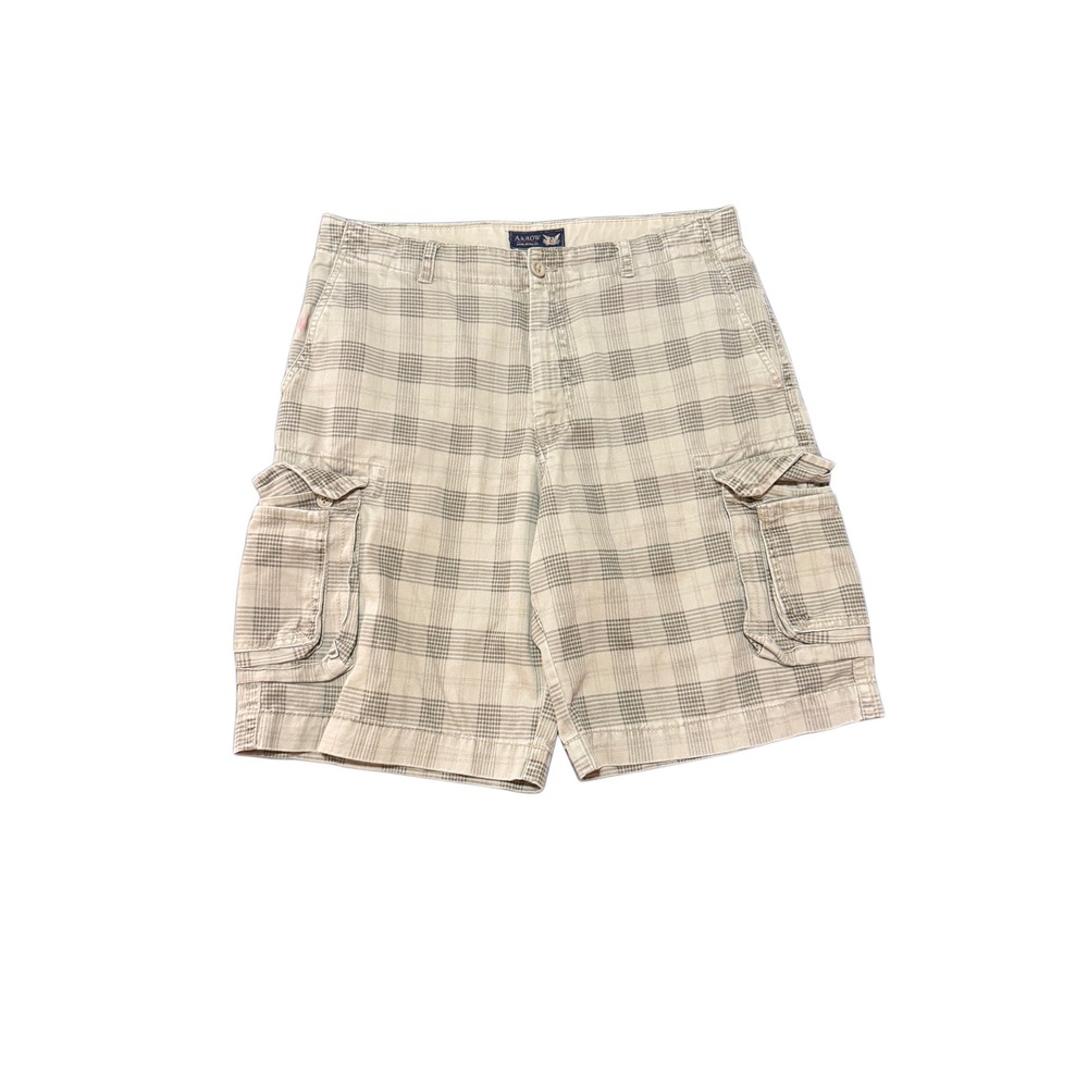Plaid baggy cargo shorts